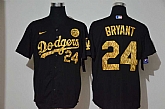 Dodgers 24 Kobe Bryant Black Gold 2020 Nike KB Cool Base Jersey,baseball caps,new era cap wholesale,wholesale hats